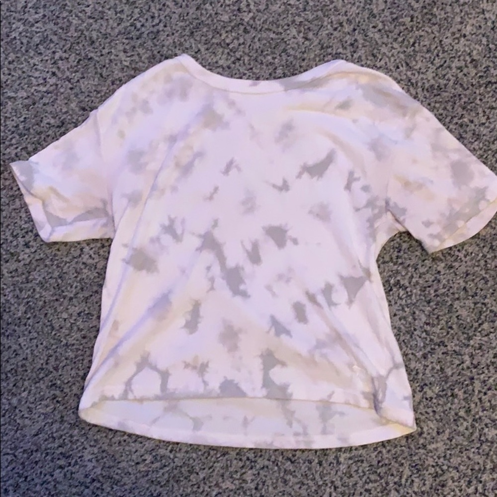 white and grey shirt from pink